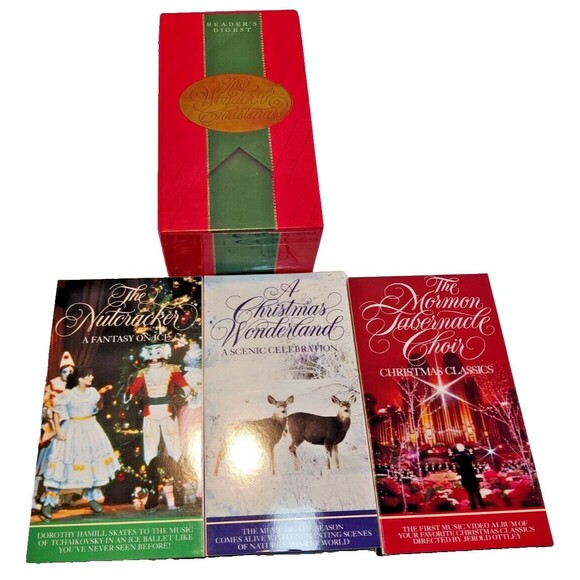 Reader’s Digest “The Wonder Of Christmas ”VHS Hi-Fi Stereo 3-Pack Collectable - Picture 1 of 12